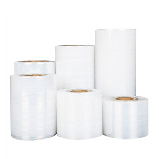 PE拉伸缠绕膜工业用保鲜膜小卷打包膜透明捆菜膜6cm拉伸膜静电膜