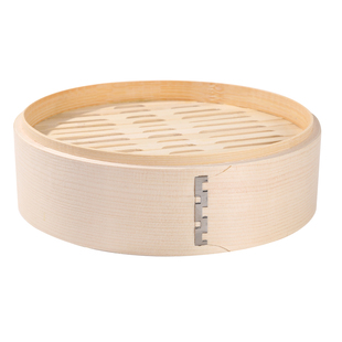 无凹槽的锅反牙木蒸笼下牙口商用竹蒸笼雪平锅家用竹制蒸屉笼屉