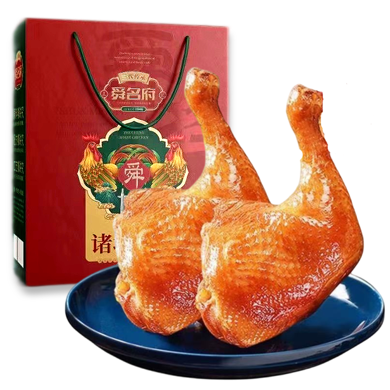 諸城正宗五香熏烤大雞腿山東特產(chǎn)雞肉熟食手槍腿開袋即食真空零食