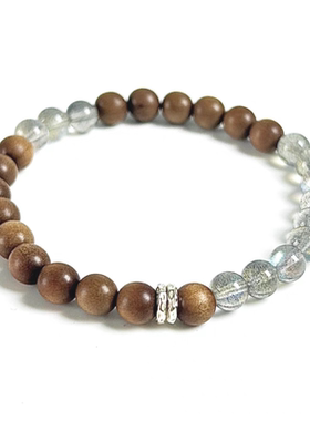 精致手串印度老山檀国风纯银男女