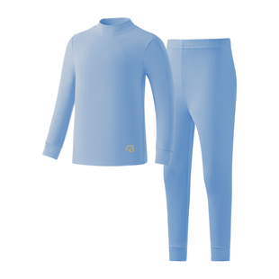 儿童秋衣秋裤半高领纯棉薄款秋冬季打底保暖内衣套装男童女童男孩