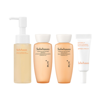 【天猫U先】滋盈琉光水乳15ml+洁面50ml+防晒乳3ml+回购券