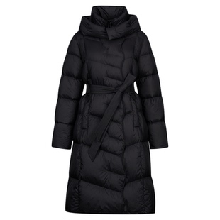 DTLANDO/商场同款冬季新品女95%白鸭绒优雅裹身束腰中长款羽绒服