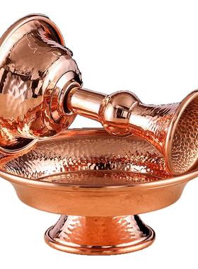 尼泊尔工艺红铜手工护法杯供水杯