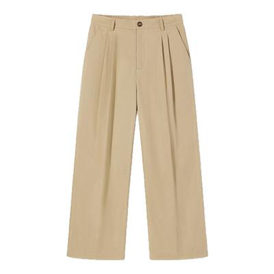 PSO Brand男装女装210克斜纹基础纯色休闲直筒宽松阔腿工装长裤国