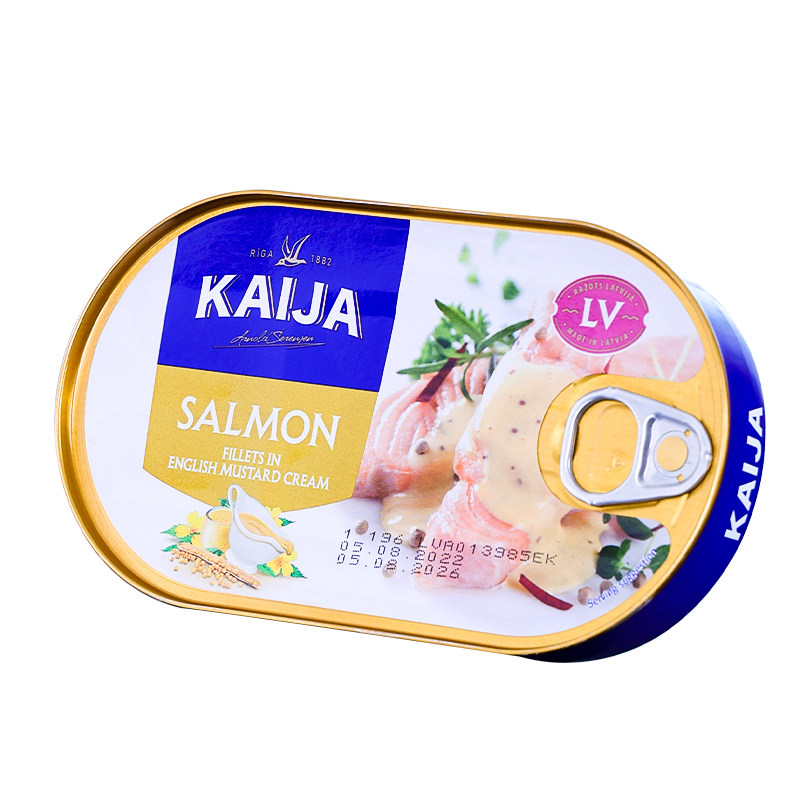 KAIJA芥末三文鱼油浸沙丁鱼罐头