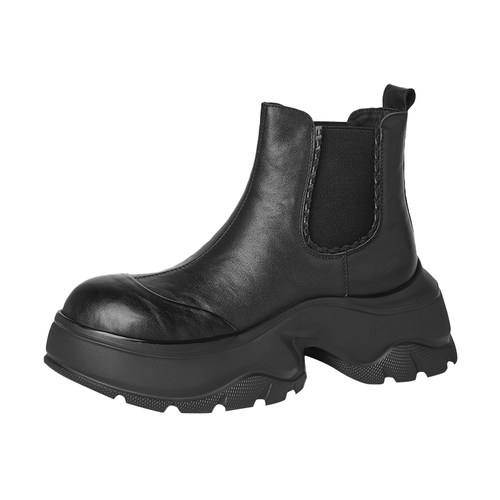 MILLIE'S/妙丽冬季新款厚底加绒增高休闲百搭马丁靴女英伦风短靴Q