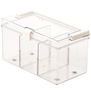 卡片收纳盒透明翻盖小卡整理盒桌面手提儿童适用游戏王卡牌防尘盒