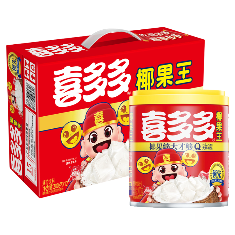 喜多多椰果王200g*12罐装礼盒装