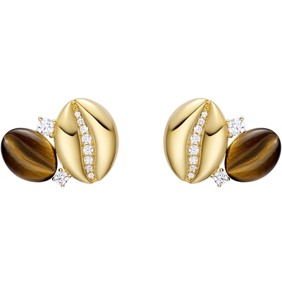 HEFANG何方珠宝咖啡豆耳钉