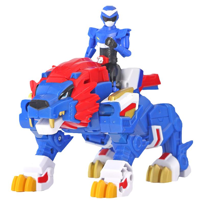 迷你特工队玩具兽王力量儿童变形机器人狮王机甲战警男孩金刚战士