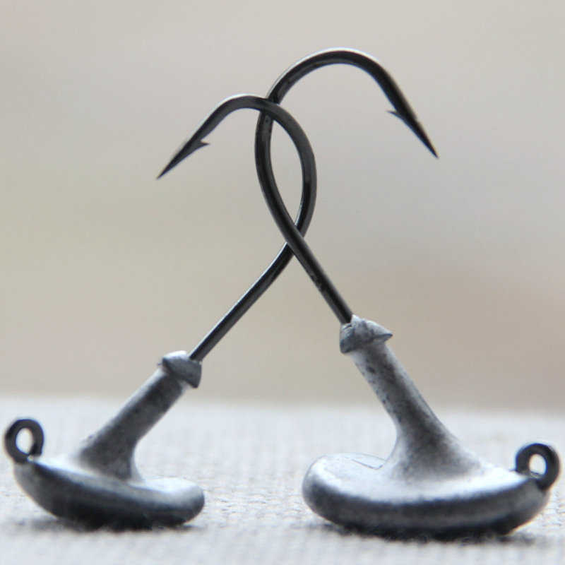 路亚防挂底铅头钩跳底拖底软虫钩根钓软饵铅坠钩鳜鱼鲈鱼翘嘴通杀