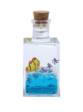 创意海洋沙滩入油亚克力摆件漂流瓶帆船流沙液体沙漏装饰礼品