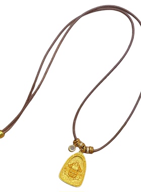 【普陀山官方】招财黄财神吊坠