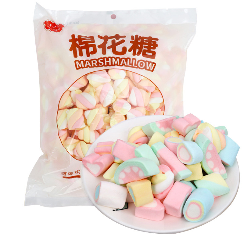 2斤彩色棉花糖蛋糕装饰心形diy