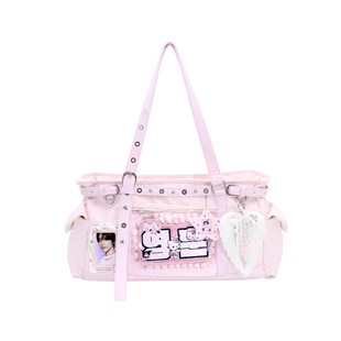 韩系波点演唱会暗格藏东西的痛包日常款追星藏灯牌小食量斜挎娃包