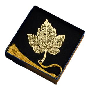 天色 复古黄铜蜻蜓梧桐树叶金属叶脉枫叶书签 古典故宫中国风叶子简约精美四叶草毕业季老师礼物毕业定制礼品