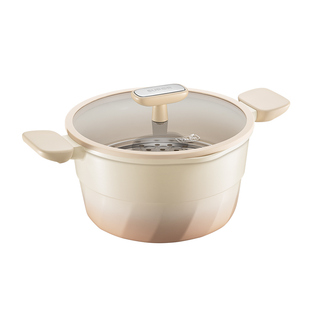 苏泊尔汤锅家用陶瓷汤锅带蒸笼煮锅双耳锅蒸锅煮粥炖锅电磁炉通用