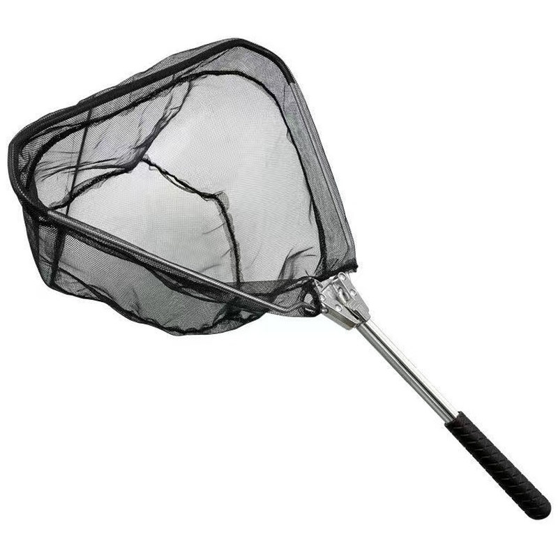超轻抄网竿短节杆迷你便携小号捞鱼网鱼套装可放钓箱伸缩折叠抄网