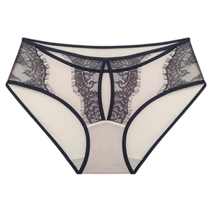 维多利亚多培尔法式刺绣蕾丝内裤女性感纯棉档中腰包臀三角裤大码