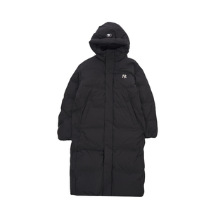 MLB羽绒服25冬季新款男女NY防水长款连帽运动棉羽外套3ADJB2356