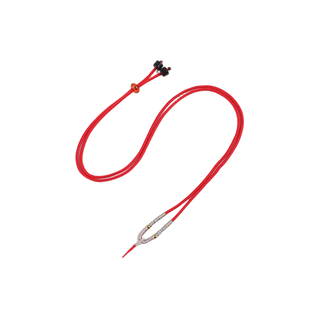 红色项链绳手工编织本命年吊坠挂绳配黄金和田玉平安扣红绳手编绳