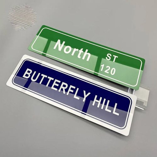 跨境货源街道路口带底座路型漆支架烤T街道名牌城市道路标志牌