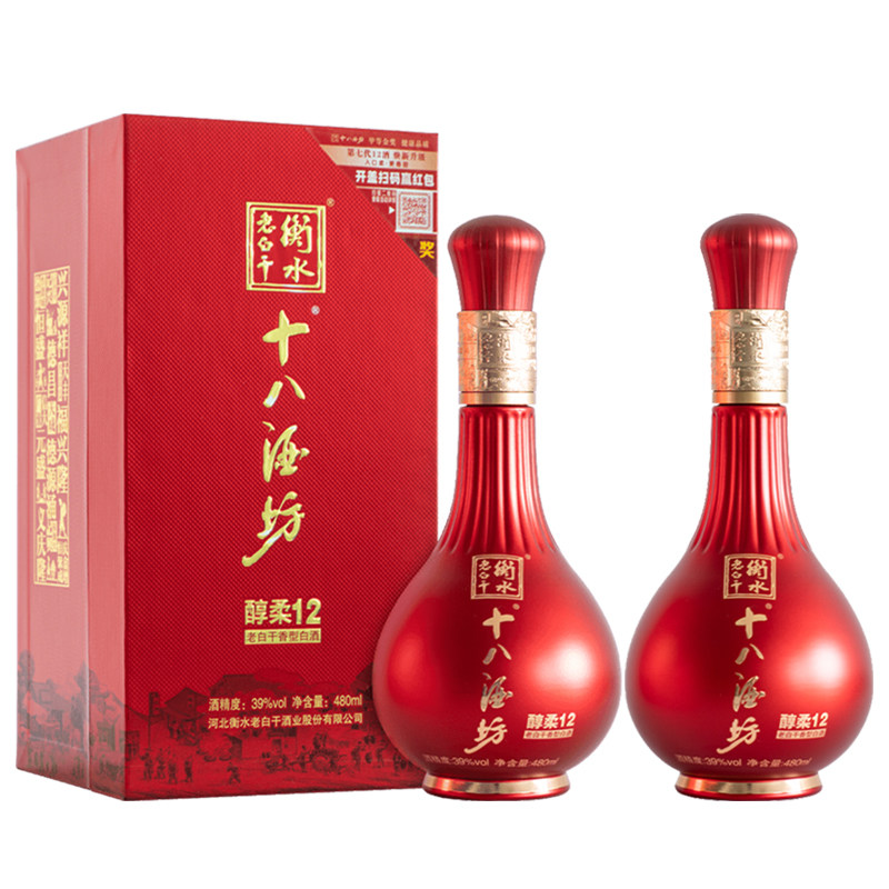 十八酒坊39度醇柔12480mL两瓶装