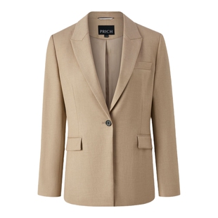 【含绵羊毛】PRICH简约智性干练西装套装通勤职业女正装春季上衣