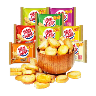 米多奇烤香馍片小馍丁内含30包休闲零食饼干多口味早餐代餐馒头片