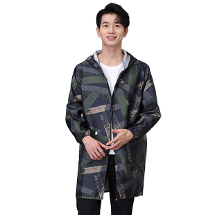 男士罩衣大人薄款防水围裙家用厨房时尚防油长袖大褂工作服新款