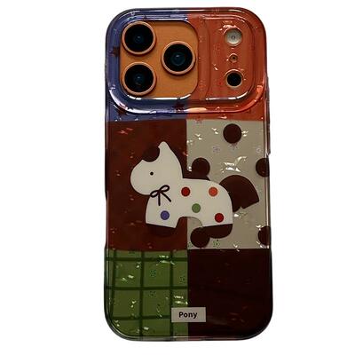 拼接小马适用苹果手机壳