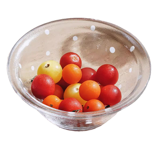 泽滕家高颜值水果酸奶波点玻璃耐高温家用小号燕麦减肥早餐麦片碗