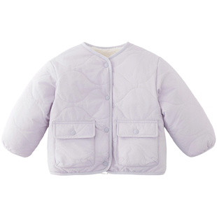 [双面穿]马克珍妮男女童暖暖舒棉绒外套宝宝2025年秋冬新款551780