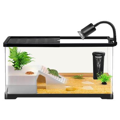 乌龟饲养缸生态造景家用小型养龟专用箱带晒台别墅爬台养龟鱼带盖