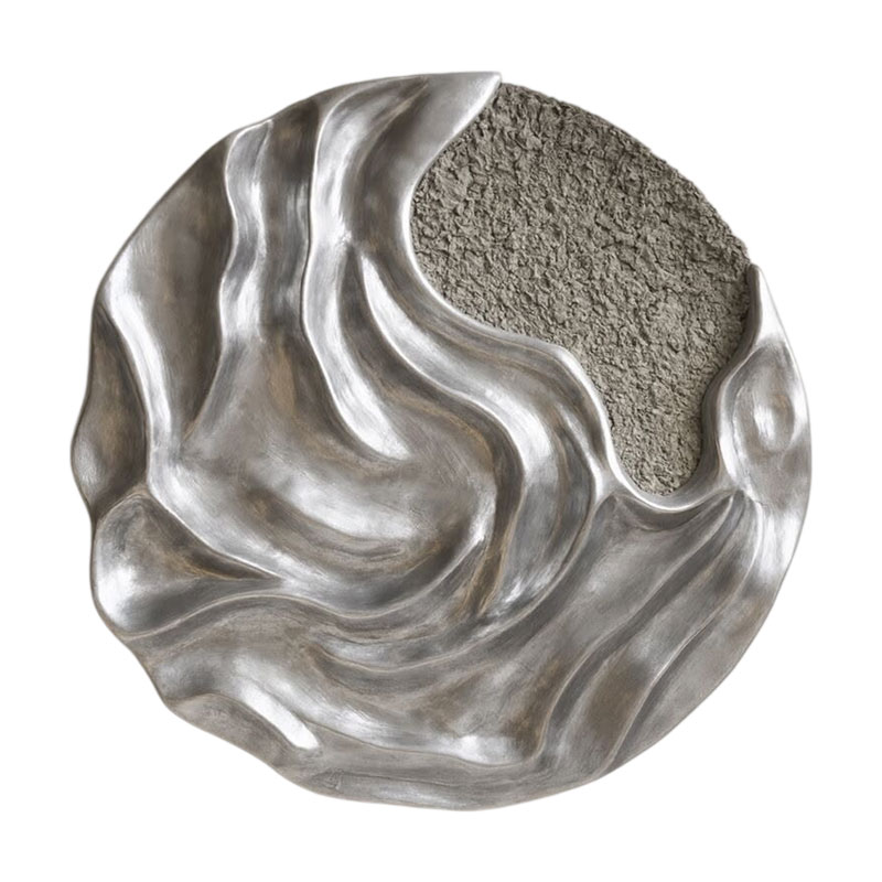 银色立体浮雕刻画客厅艺术装饰画设计师样板间餐厅圆形玄关挂画