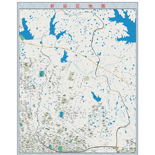 区划新调整来图定制安徽省合肥市新站区瑶海区城市商圈地 图海报