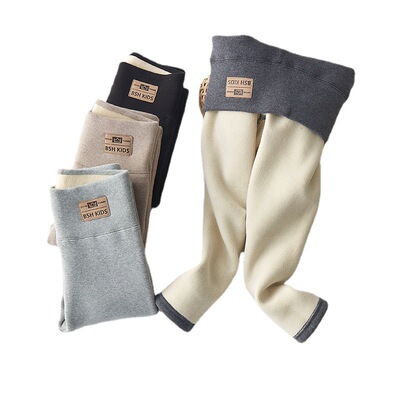 女童打底裤加绒秋冬外穿新款洋气儿童保暖裤大童宝宝春秋纯棉裤子