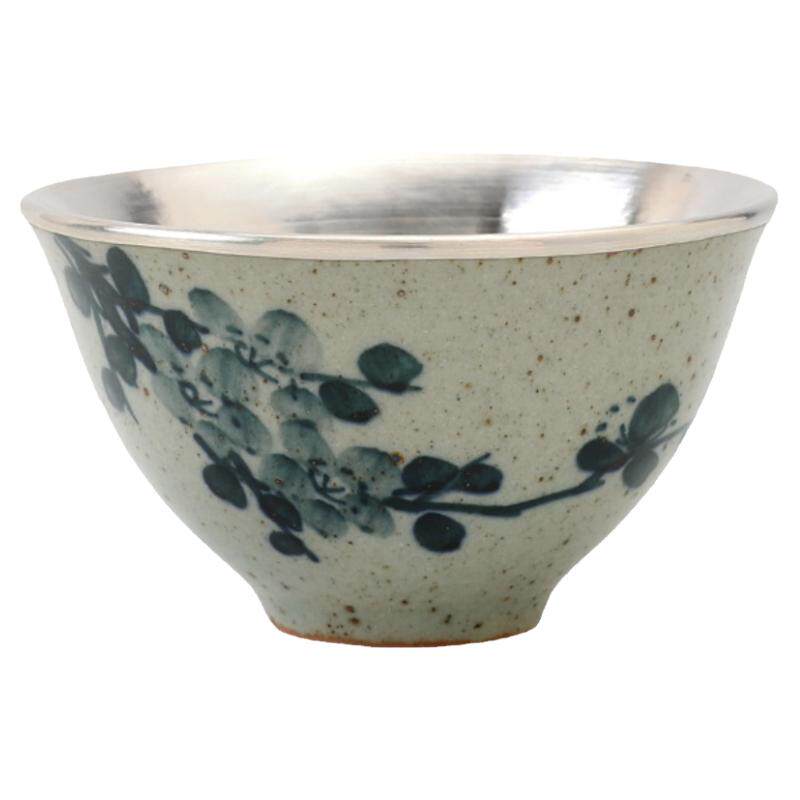 手绘复古梅兰竹菊套装茶具茶杯