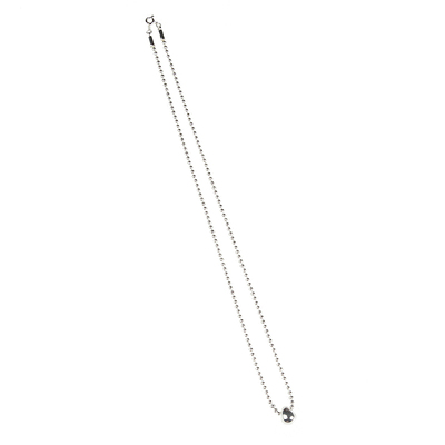 aviho情侣链毛衣链银色豆豆