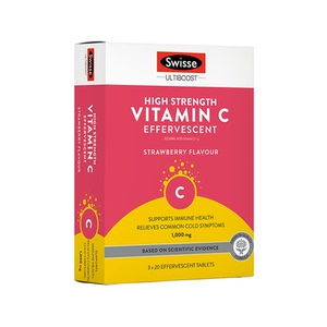 现货 澳洲直邮斯维诗Swisse维生素C泡腾片60粒高浓度VC补充维C