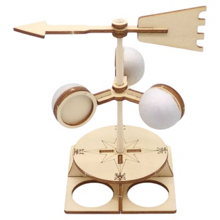 风向标材料包diy科技小制作儿童手工风速仪木质拼装玩具steam教具
