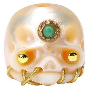 天然淡水珍珠阿呆雕刻骷髅背云新中式手链不掉色通勤珠宝DIY配饰