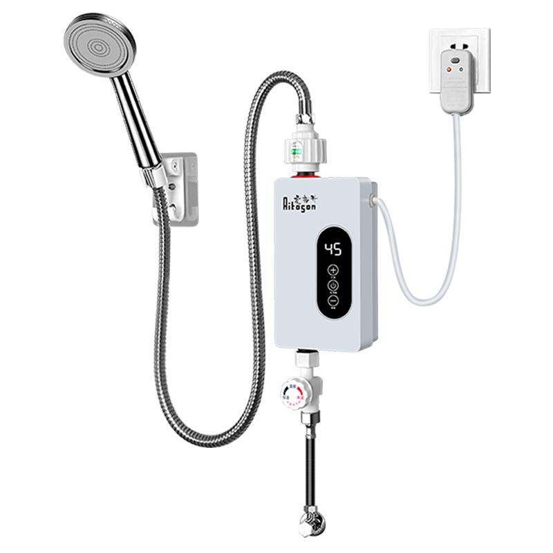 愛拓升即熱式電熱水器小型簡易租房用洗澡神器速熱家用衛(wèi)生間淋浴
