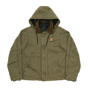 维托摩瑞巴恩风美式宽版J22拆卸帽工装棉服大衣底特律夹克