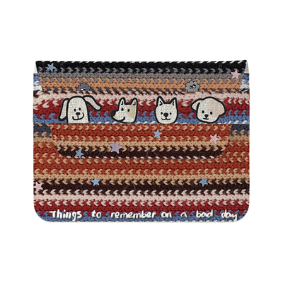 汇翔条纹小狗笔记本电脑包