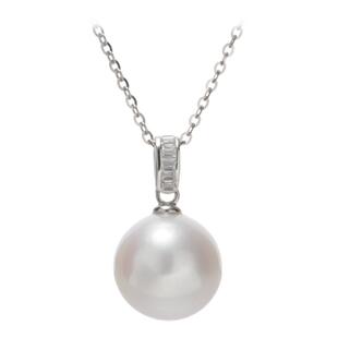 欧诗漫珠宝淡水珍珠项链紫色吊坠白色粉色大颗颈链节日礼物 梦蝶