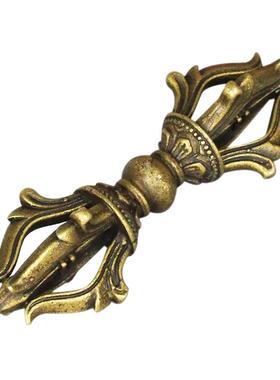 手把件五股金刚杵九股黄铜中式