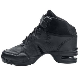 Sansha 法国三沙运动舞蹈鞋皮面气垫现代舞鞋加绒高帮鞋广场舞鞋