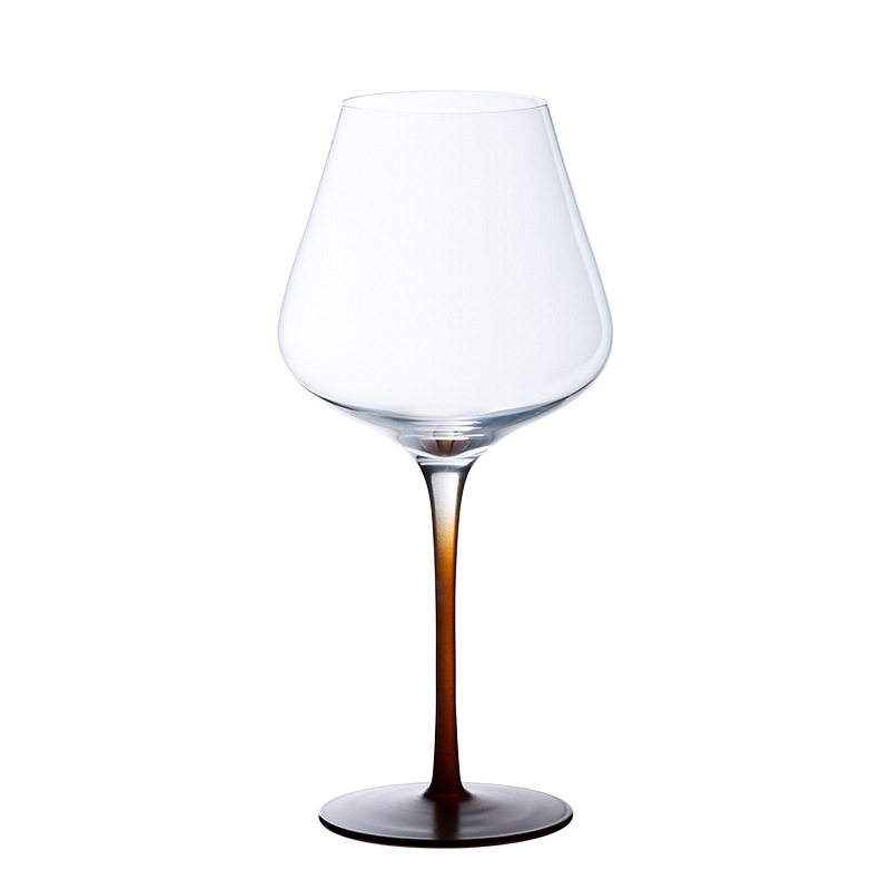 ·黑底红酒杯勃艮第高颜值酒具